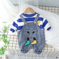 Children's T-shirt Shoulder Strap Jeans Two-piece Set