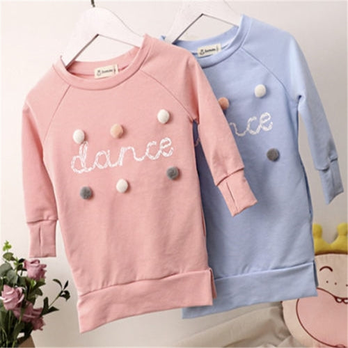 Casual Kids Baby Girls Autumn Cotton Dress Cute