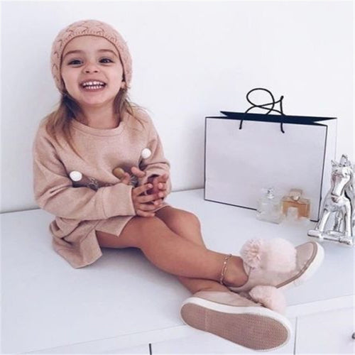 Casual Kids Baby Girls Autumn Cotton Dress Cute