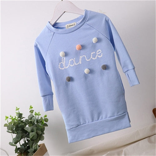 Casual Kids Baby Girls Autumn Cotton Dress Cute
