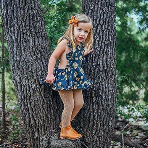 Toddler Kid Baby Girl Floral Princess Dress For